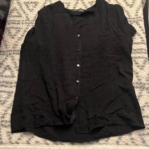 Black button up blouse